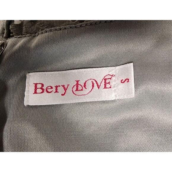 Bery Love Women's Floral Lace Fit & Flare Skater Mini Short Dress Color Gray SM - Picture 6 of 9